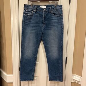 MOTHER Superior Denim Jeans The Scrapper Ankle Cowboys Don’t Cry Size 32